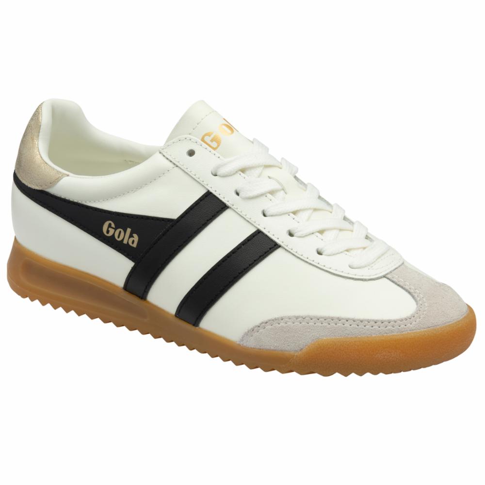 Gola Women TORPEDO LEATHER OFF WHITE/BLACK/GOLD