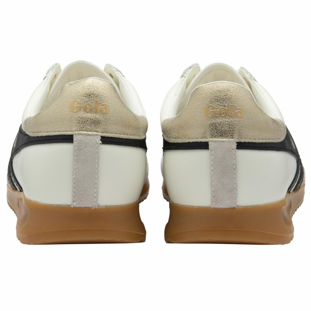 Gola Women TORPEDO LEATHER OFF WHITE/BLACK/GOLD