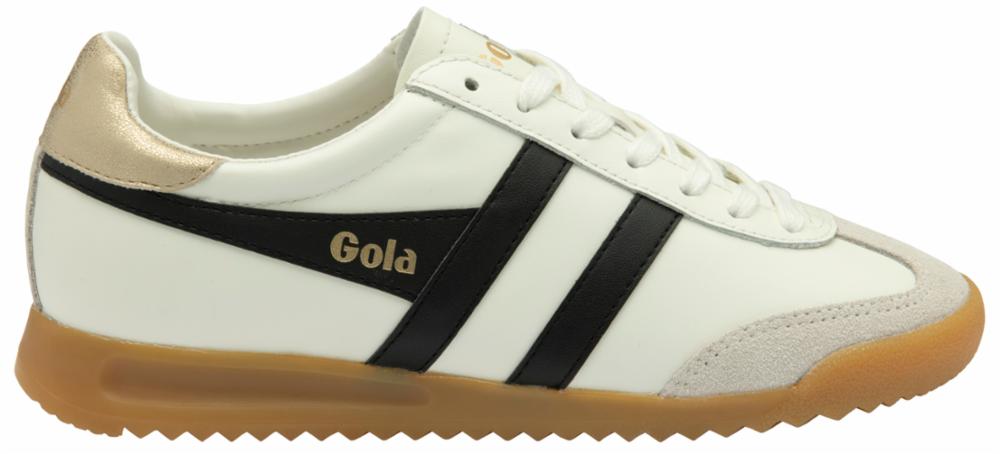 Gola Women TORPEDO LEATHER OFF WHITE/BLACK/GOLD