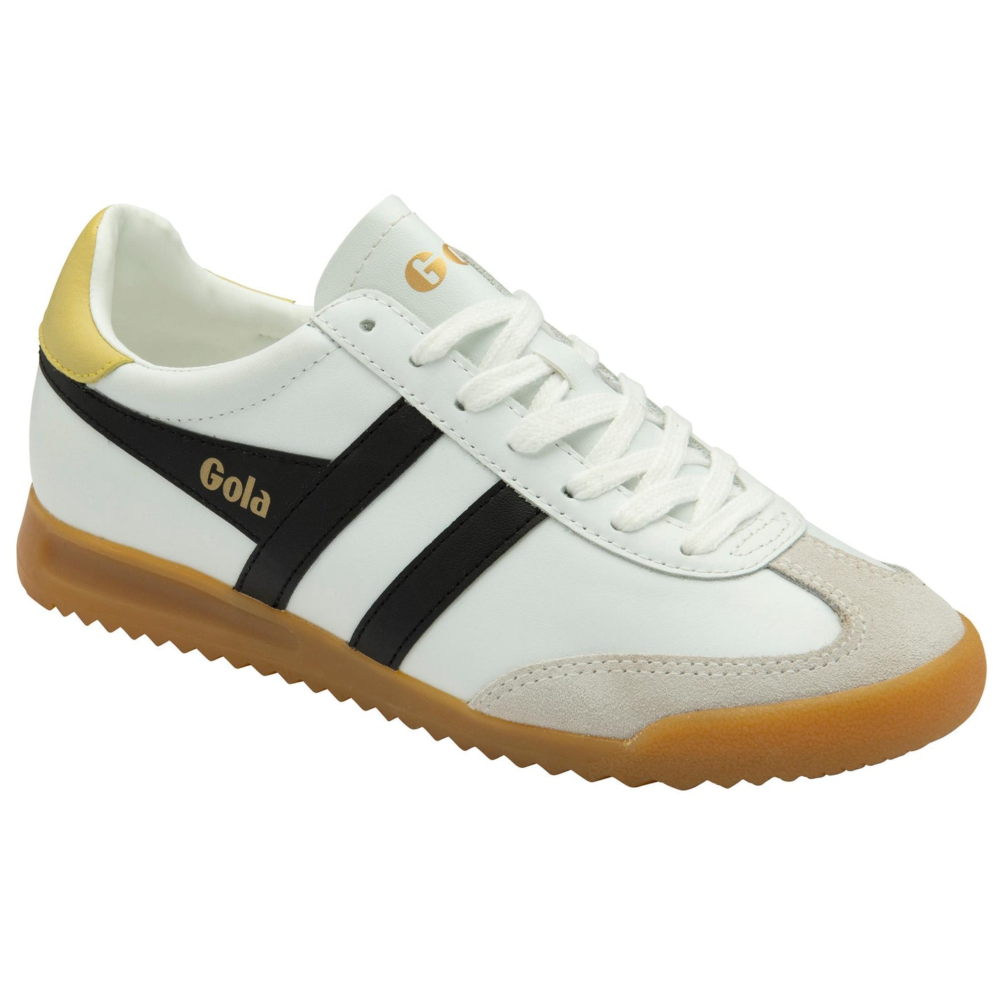 Gola Women TORPEDO LEATHER WHITE/BLACK/LEMON