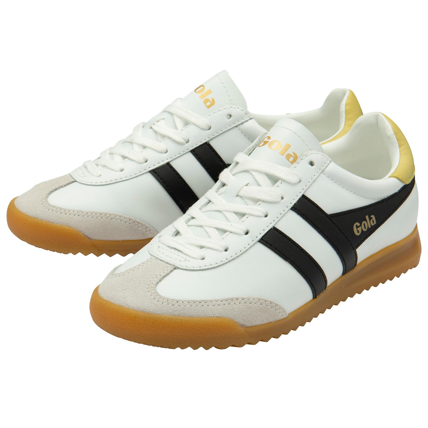 Gola Women TORPEDO LEATHER WHITE/BLACK/LEMON