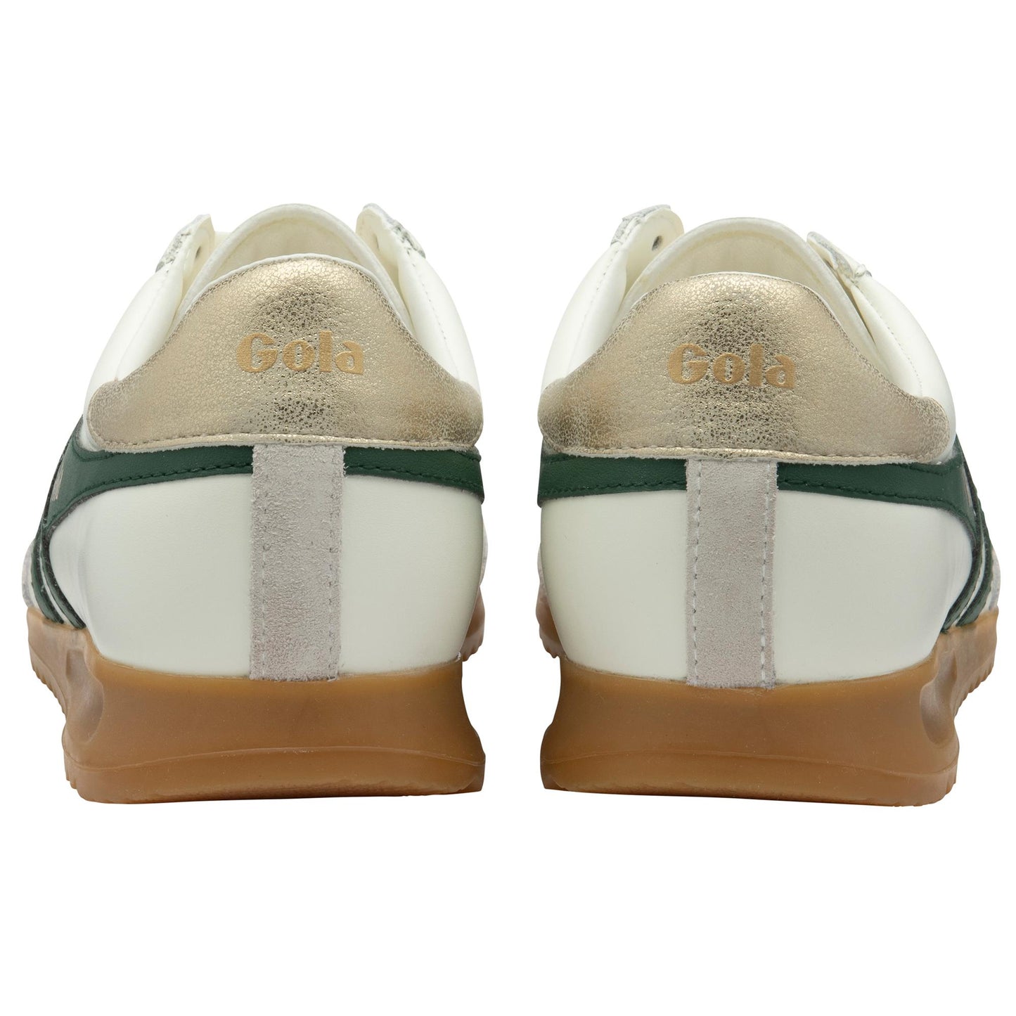 Gola Women TORPEDO LEATHER OFF WHITE/EVERGREEN/GOLD