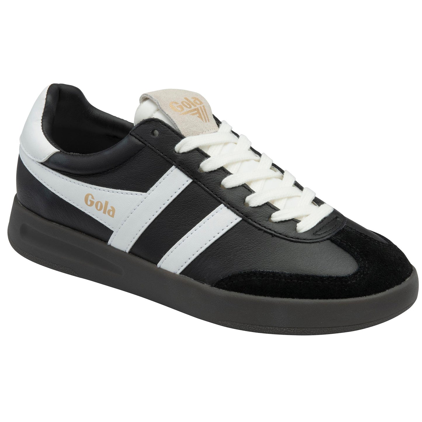 Gola Women CYCLONE LEATHER BLACK/WHITE/DARK GUM