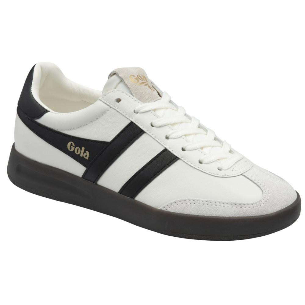 Gola Women CYCLONE LEATHER WHITE/BLACK/DARK GUM