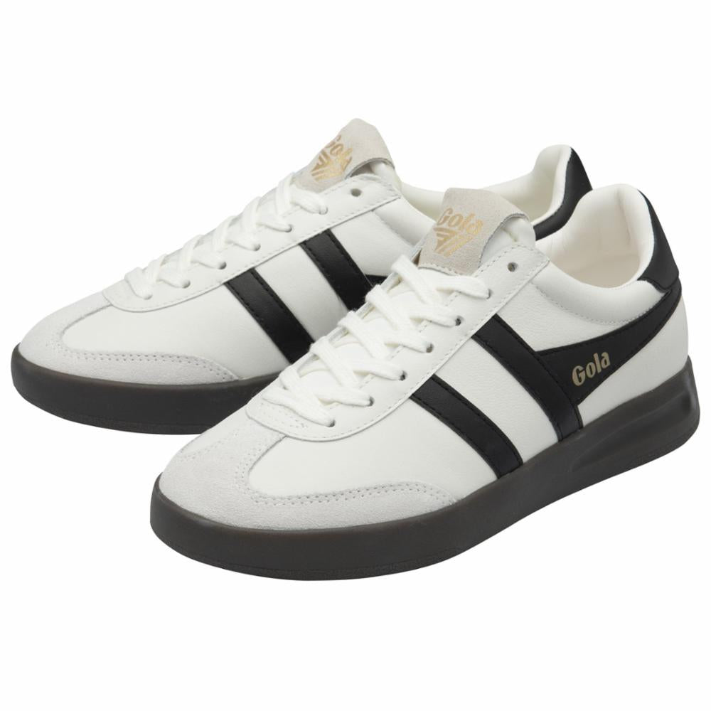 Gola Women CYCLONE LEATHER WHITE/BLACK/DARK GUM