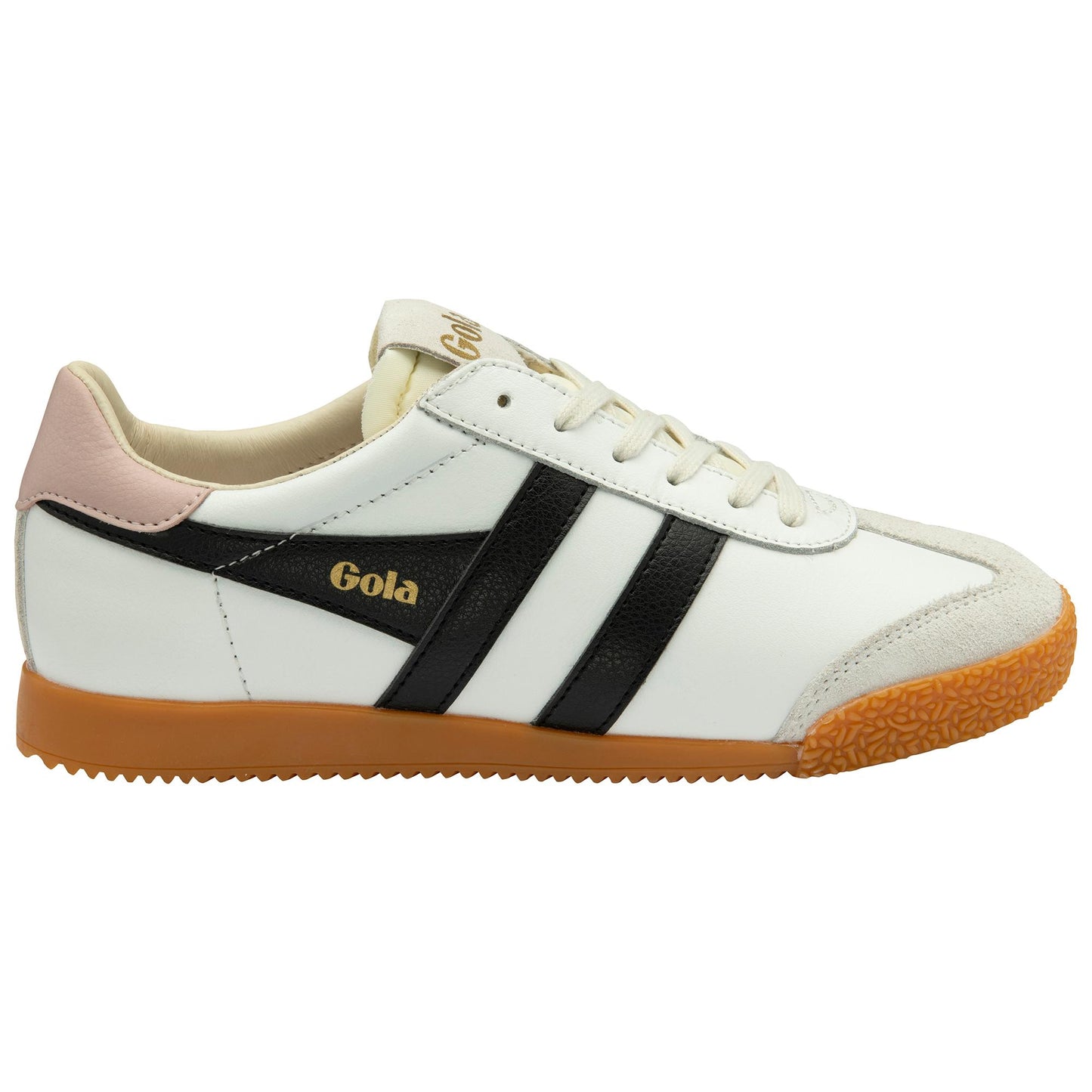 Gola Women ELAN LEATHER WHITE/BLACK/CHALK PINK