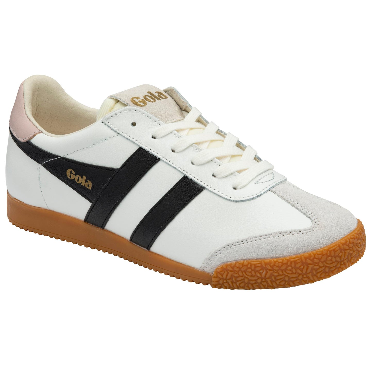Gola Women ELAN LEATHER WHITE/BLACK/CHALK PINK