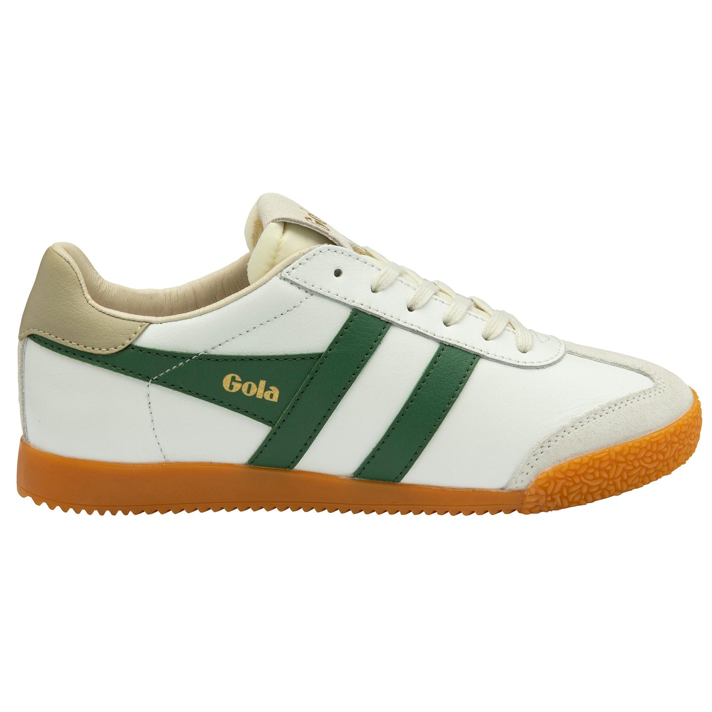 Gola Women ELAN LEATHER WHITE/EVERGREEN/BONE