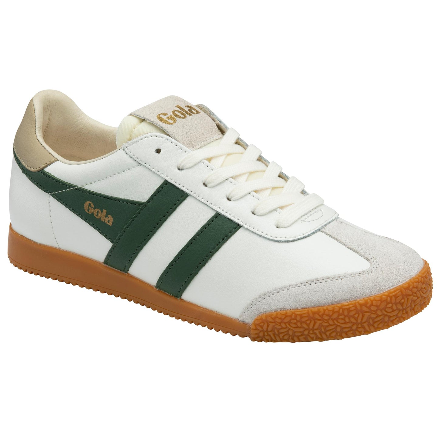 Gola Women ELAN LEATHER WHITE/EVERGREEN/BONE