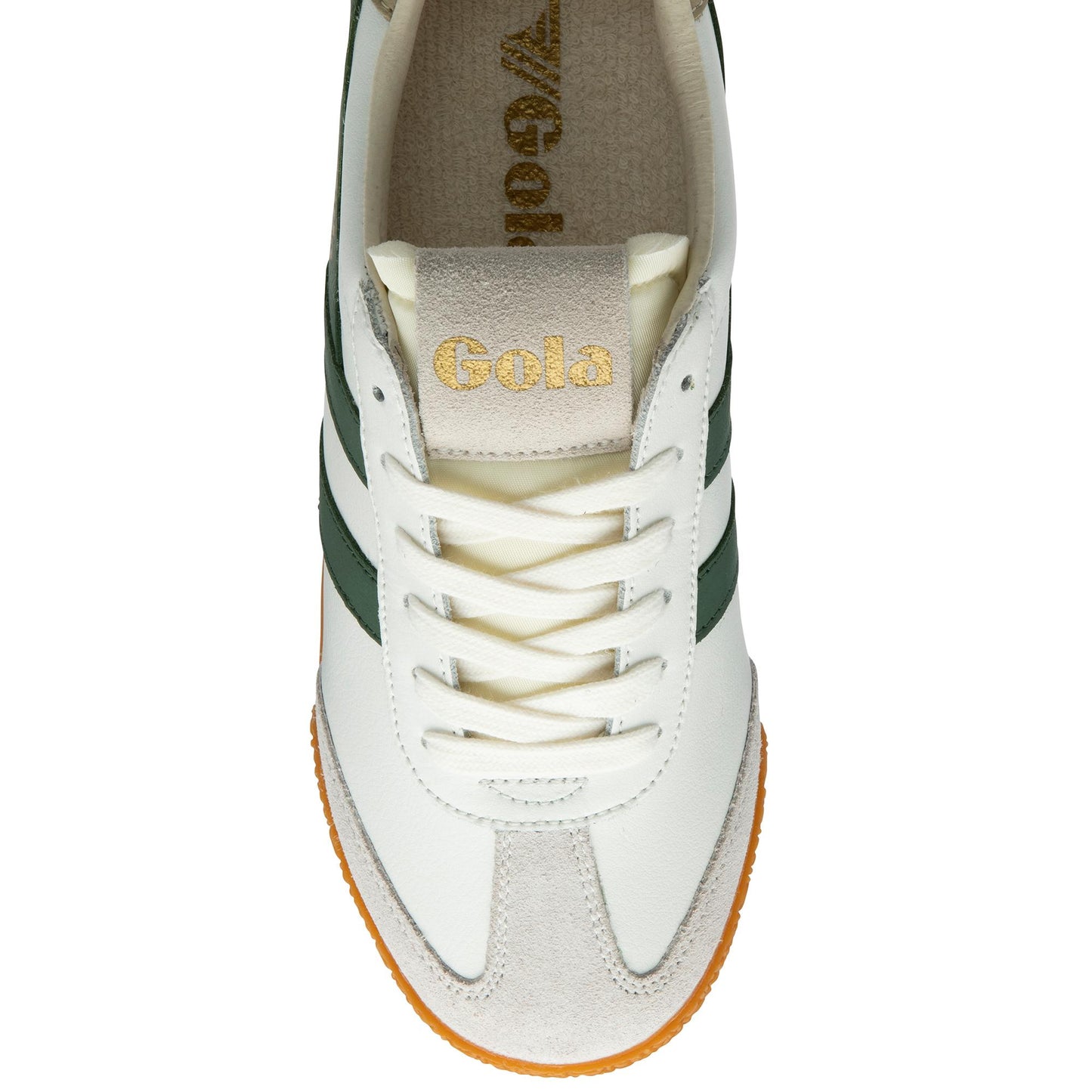Gola Women ELAN LEATHER WHITE/EVERGREEN/BONE