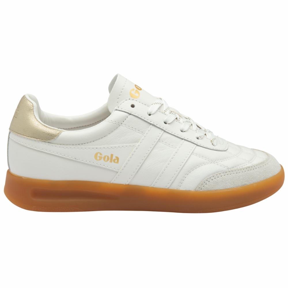 Gola Women STADIA LEATHER WHITE/GOLD/GUM