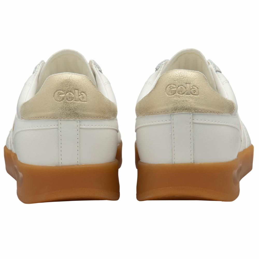 Gola Women STADIA LEATHER WHITE/GOLD/GUM