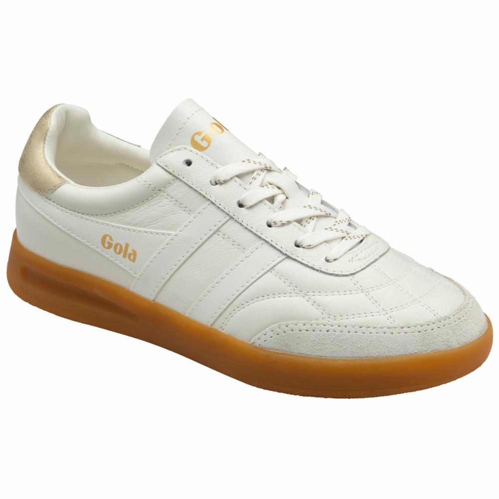 Gola Women STADIA LEATHER WHITE/GOLD/GUM