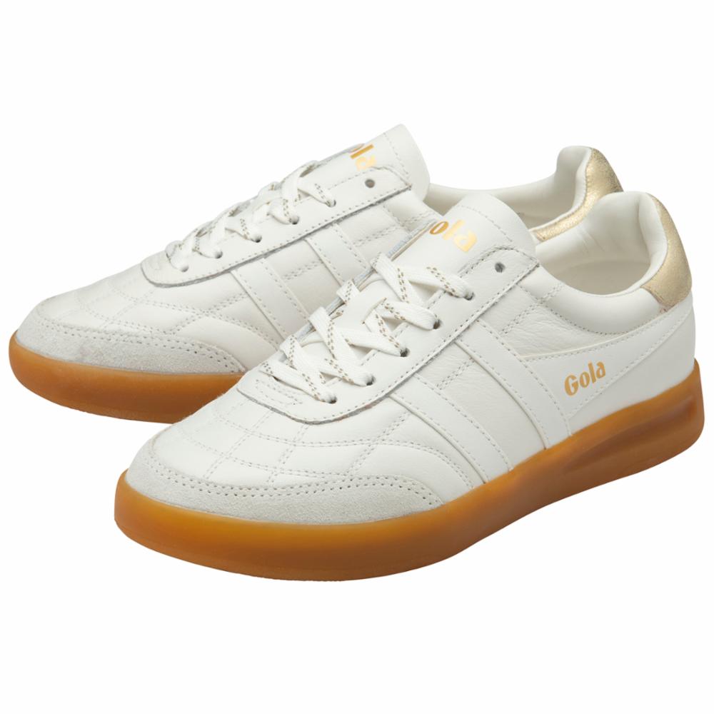 Gola Women STADIA LEATHER WHITE/GOLD/GUM