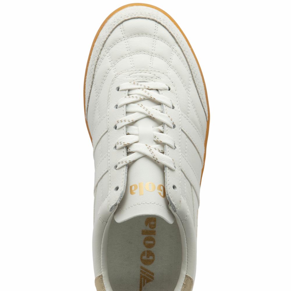 Gola Women STADIA LEATHER WHITE/GOLD/GUM