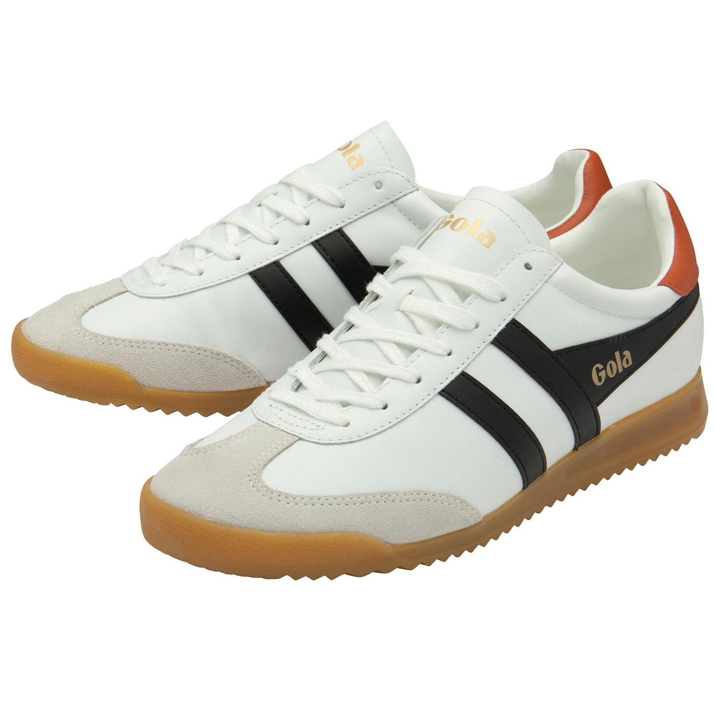 Gola Men TORPEDO LEATHER WHITE/BLACK/MOODYORANGE/LEA