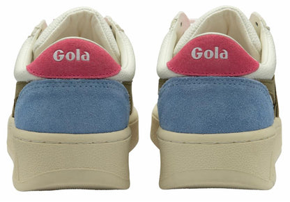 Gola Women GRANDSLAM TRIDENT WHITE/KHAKI/PINK