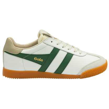 Gola Women ELAN LEATHER WHITE/EVERGREEN/BONE