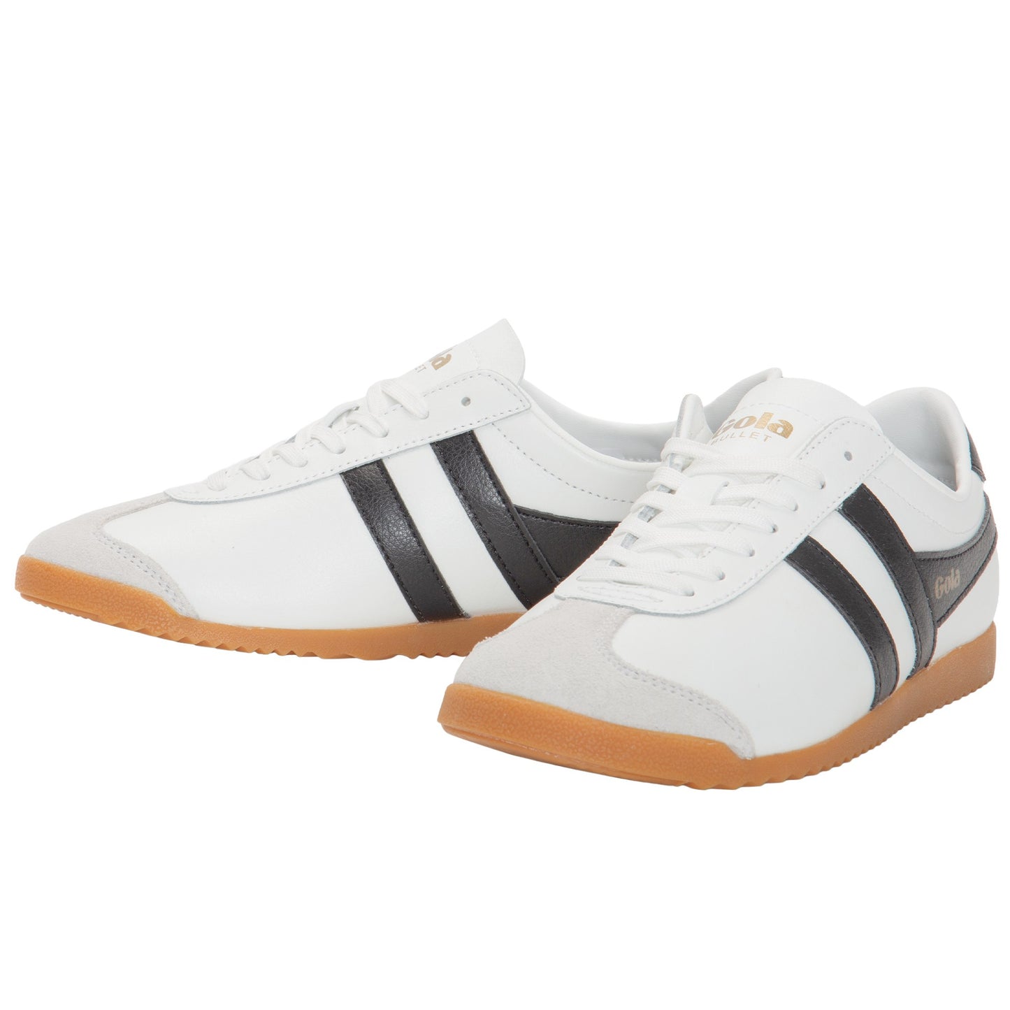 GOLA WOMEN BULLET LEATHER BLACK/WHITE/GUM