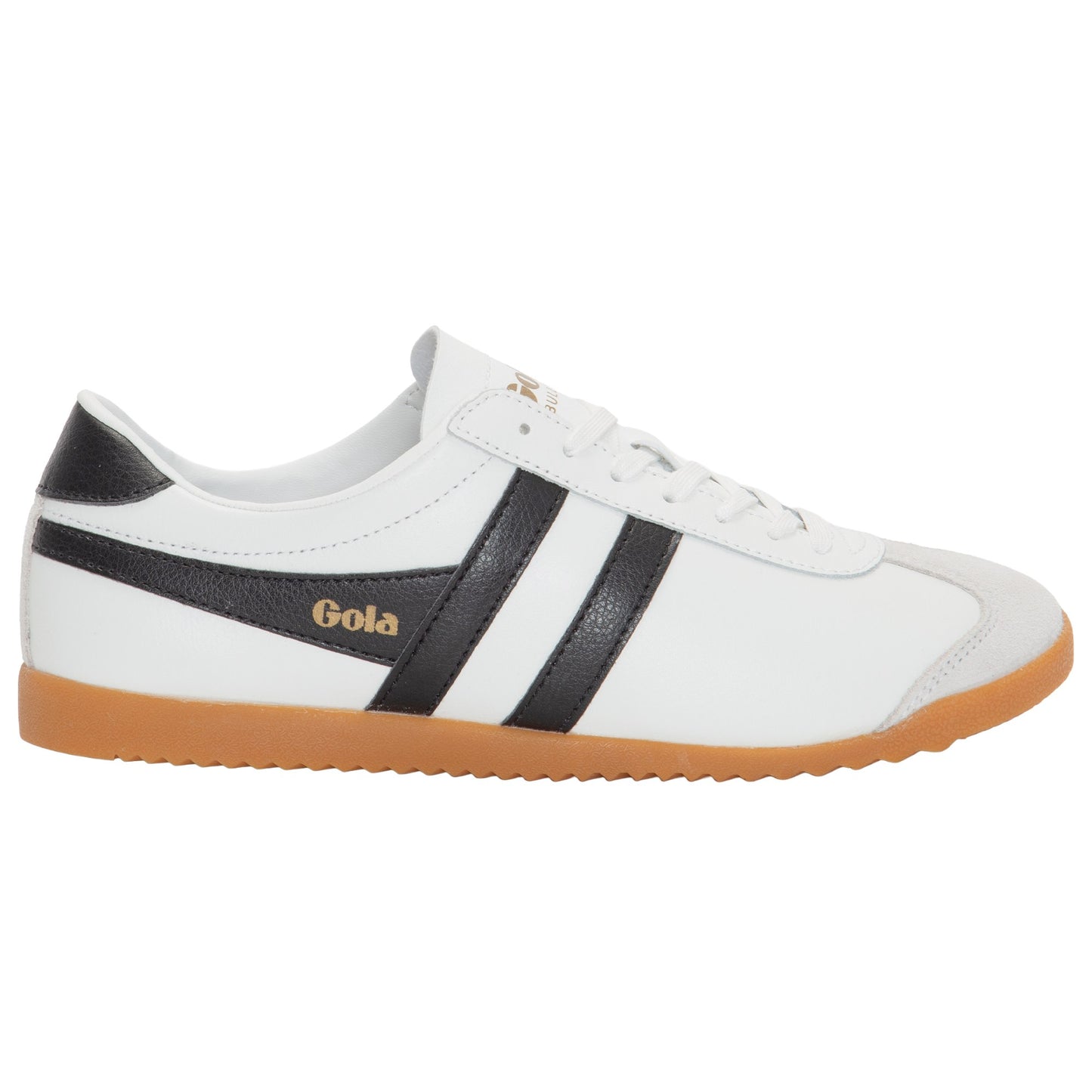 GOLA WOMEN BULLET LEATHER BLACK/WHITE/GUM