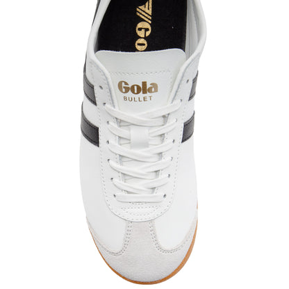 GOLA WOMEN BULLET LEATHER BLACK/WHITE/GUM