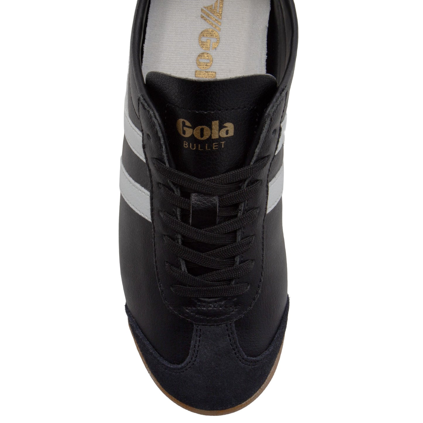 GOLA WOMEN BULLET LEATHER WHITE/BLACK/GUM