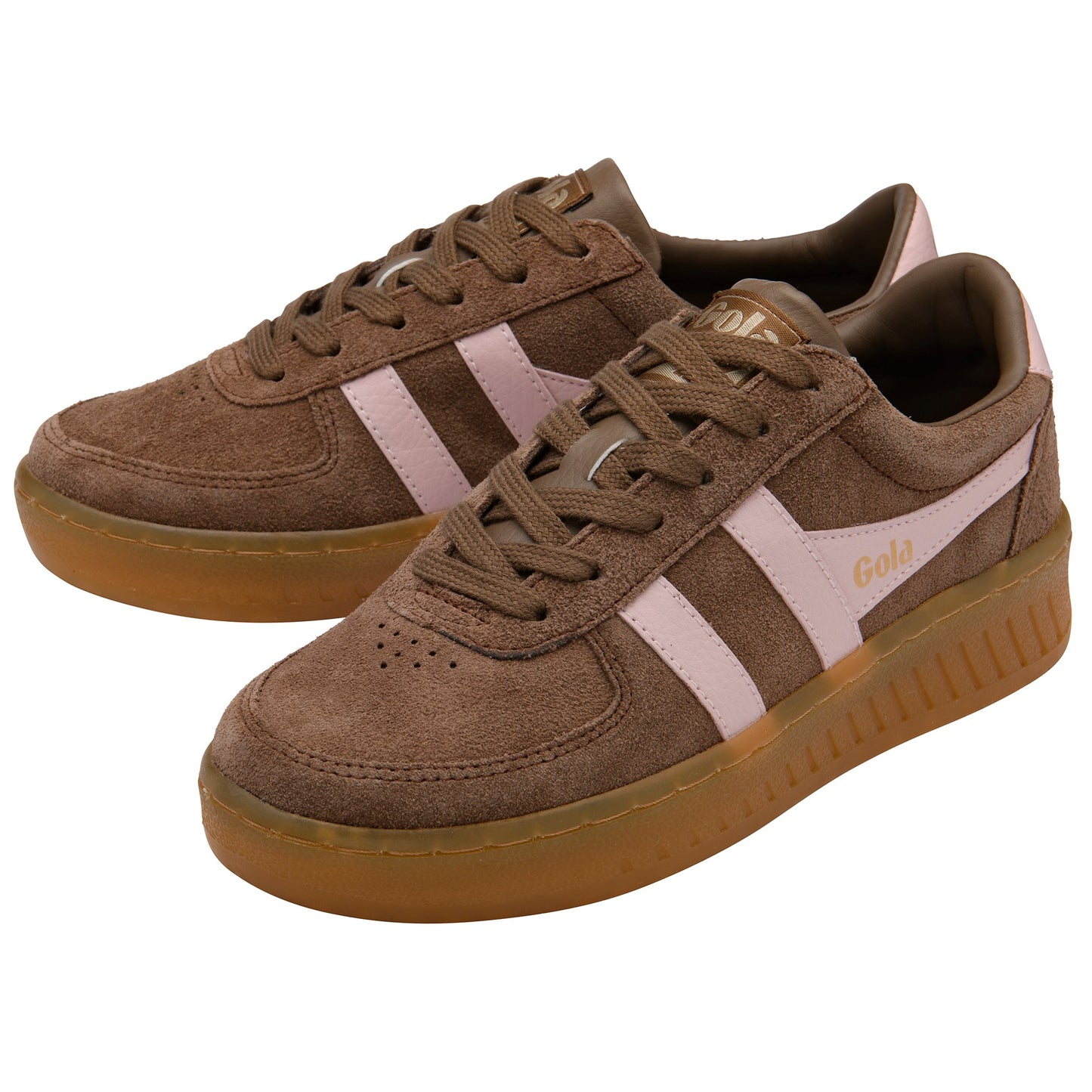GOLA WOMEN GRANDSLAM SUEDE OTTER/CHALK PINK/GUM