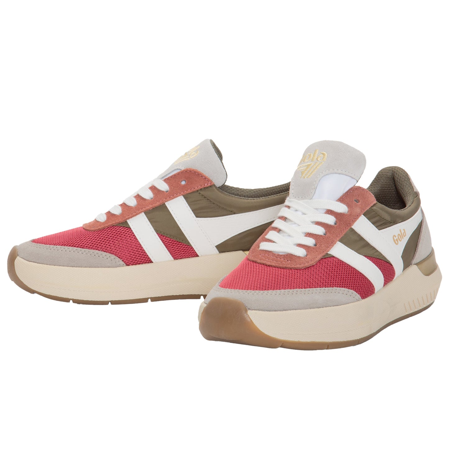 GOLA WOMEN RAVEN RASPBERRY/KHAKI/FEATHER GREY