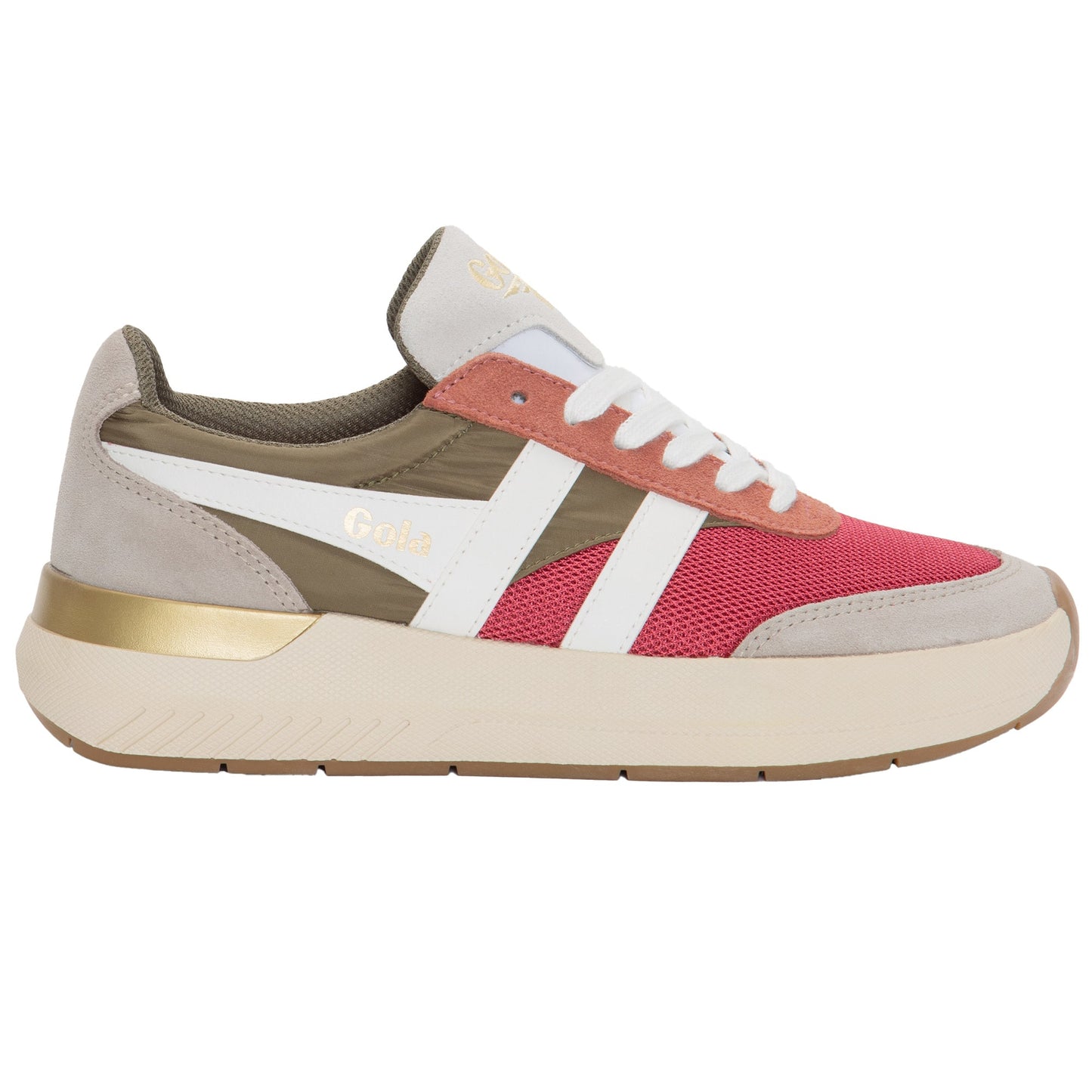 GOLA WOMEN RAVEN RASPBERRY/KHAKI/FEATHER GREY