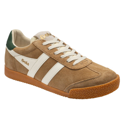 GOLA WOMEN ELAN TRAINER BROWN SUGAR/OFF WHITE/EVERGREEN