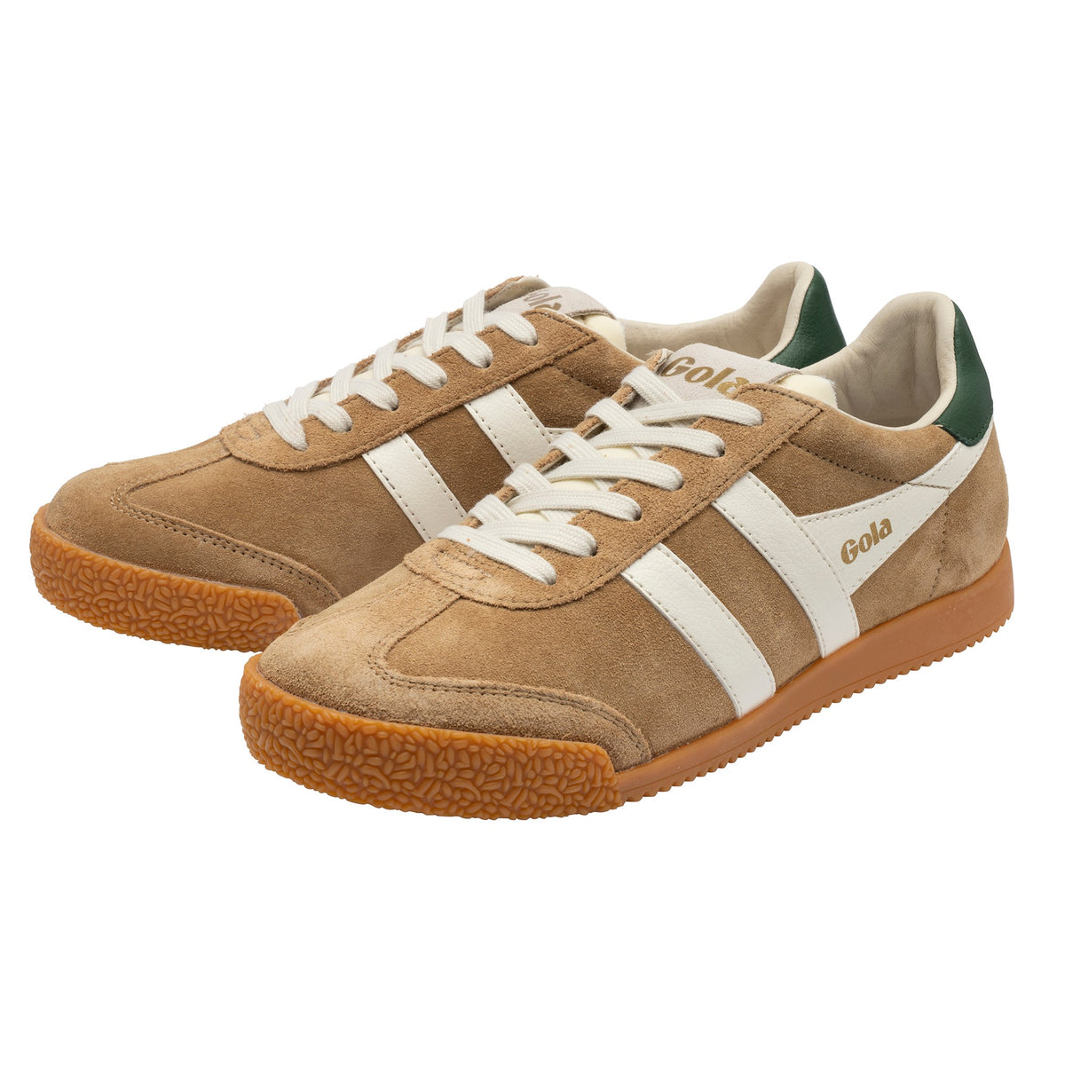 GOLA WOMEN ELAN TRAINER BROWN SUGAR/OFF WHITE/EVERGREEN