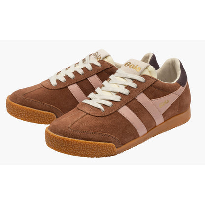 GOLA WOMEN ELAN TRAINER UMBER/PEARL PINK/COCOA