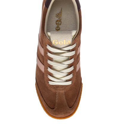 GOLA WOMEN ELAN TRAINER UMBER/PEARL PINK/COCOA