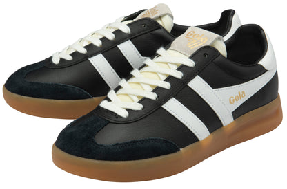 GOLA WOMEN CYCLONE LEATHER BLACK/WHITE/GUM