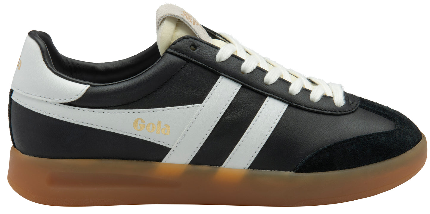 GOLA WOMEN CYCLONE LEATHER BLACK/WHITE/GUM