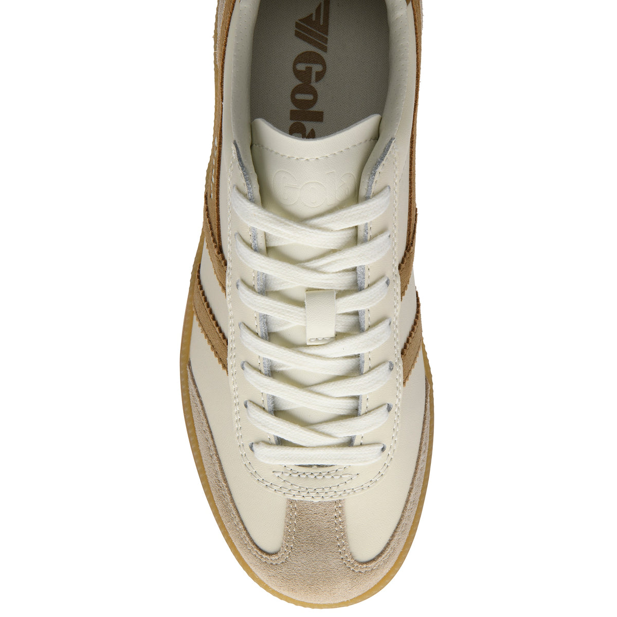 GOLA WOMEN VIPER LEATHER OFF WHITE/BONE/LIGHT CARAMEL/G