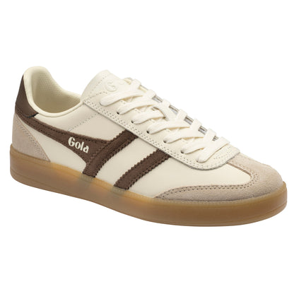 GOLA WOMEN VIPER LEATHER TRAINER OFF WHITE/BONE/OTTER/GUM