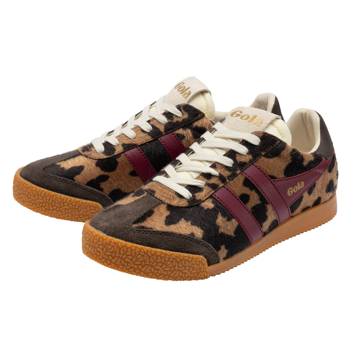 GOLA WOMEN ELAN SAVANNA TRAINER TAN COW/CERISE/MOCHA