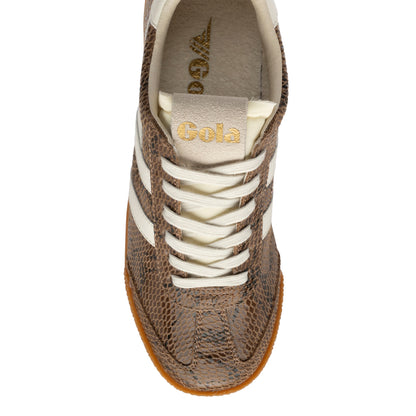 GOLA WOMEN ELAN SERPENT TRAINER OTTER/OFF WHITE